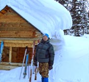 Skifahren zur Multinskij Kette des Altai