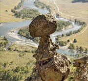 Долина Чулышмана. Каменные грибы.