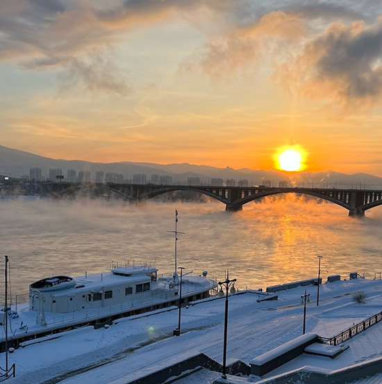 Krasnoyarsk. Yenisey river.